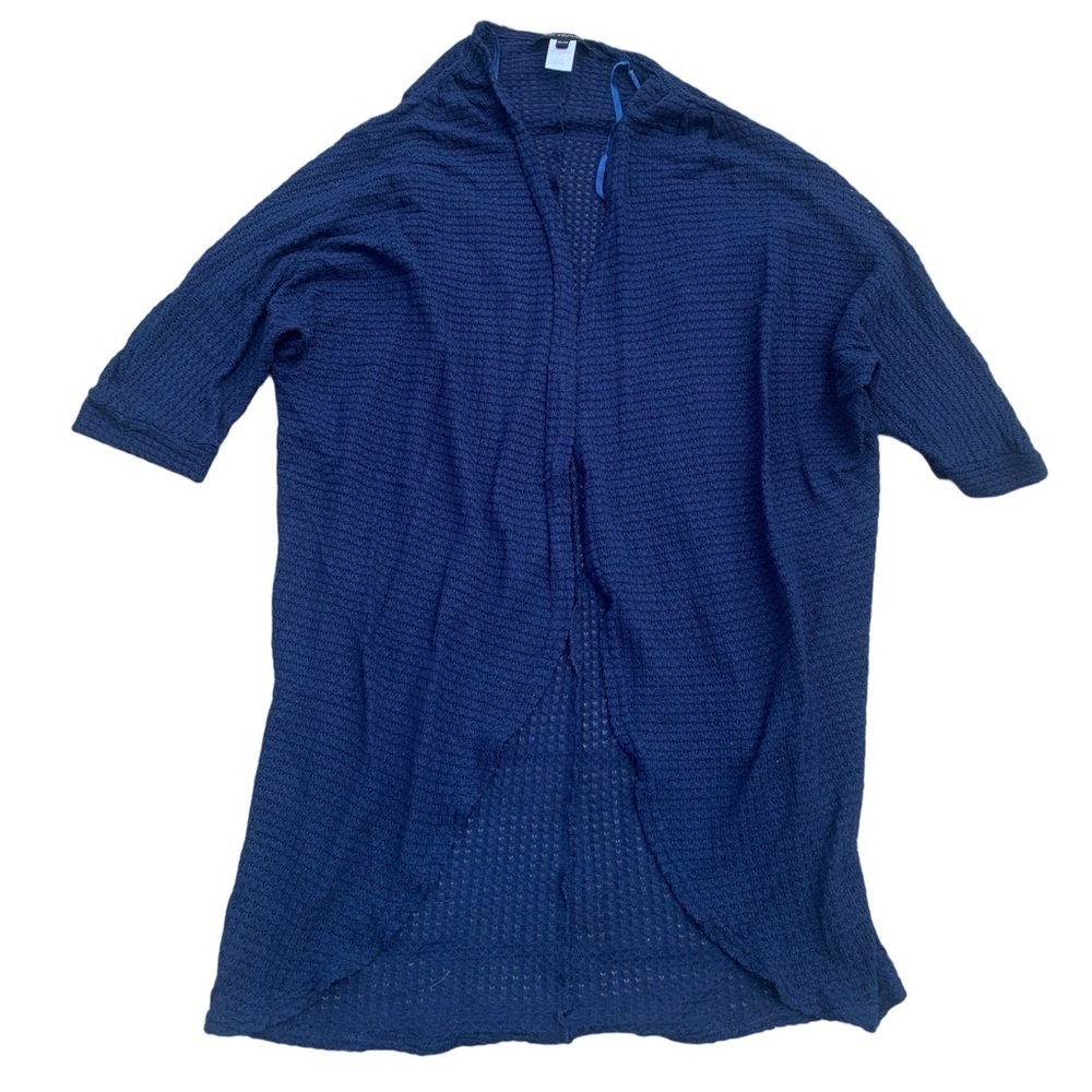 Candy Couture Navy Blue Open Knit Kimono Cardigan XL / TG